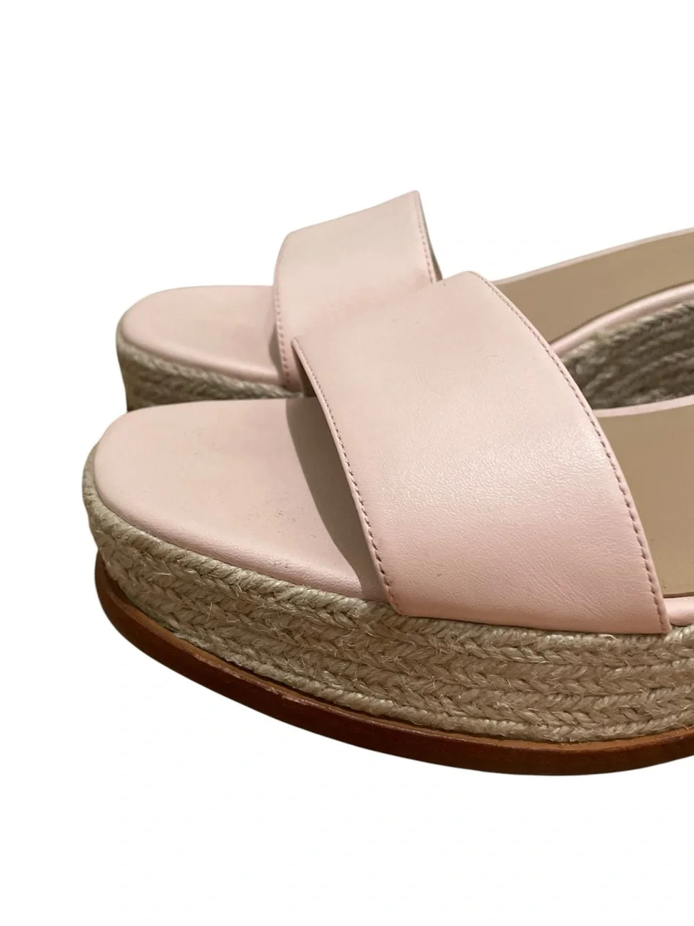 Lauren Ralph Lauren Leona Espadrille Platform Pink Opal Women’s Size 9.5 Leather